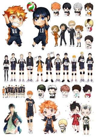 Наклейки Haikyuu