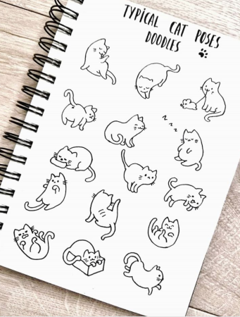 Рисунки для скетчбука коты