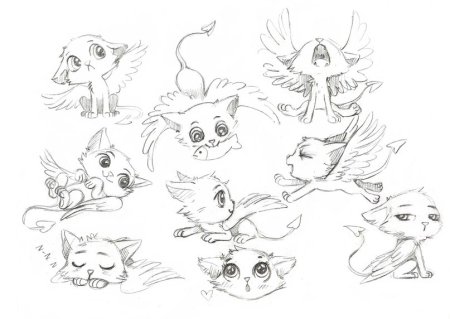 Скетчи для начинающих животные