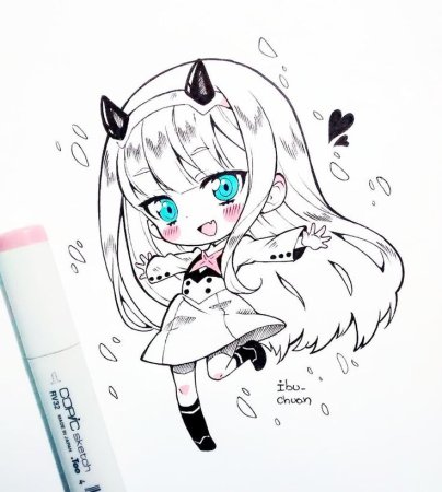 Чиби для срисовки легкие