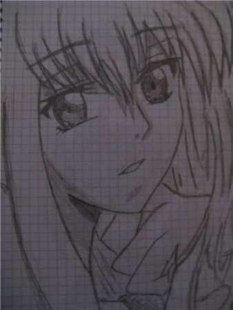 Аниме зарисовки в тетради