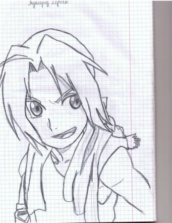 Аниме на листе в клетку