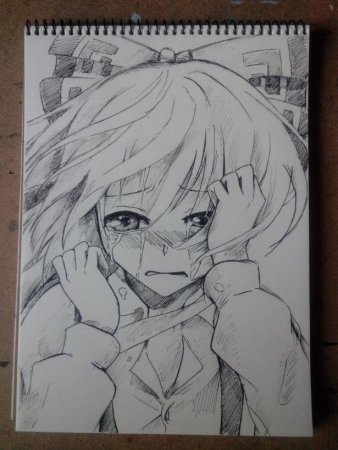 Рисунки аниме карандашом на листе