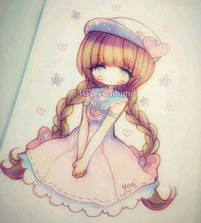 Милые аниме девочки для срисовки