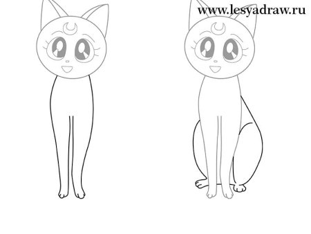 Котенок рисунок простой