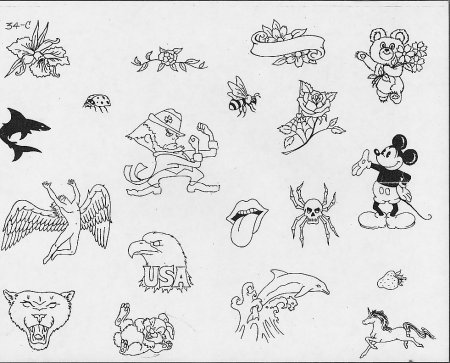 Маленькие рисунки для тату