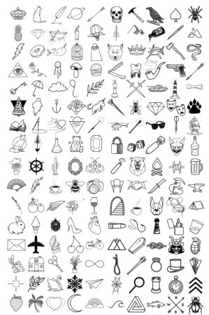 Тату эскизы маленькие молодёжные