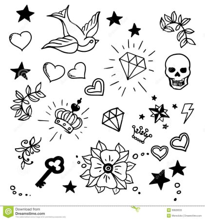 Маленькие тату на одном лшис те