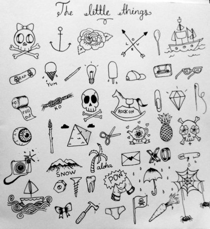 Маленькие Татуировки эскизы