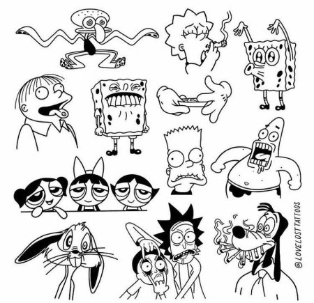 Маленькие тату для срисовки