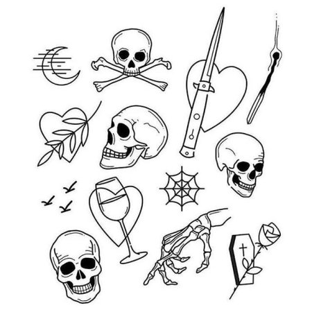 Маленькие рисуночки черепа