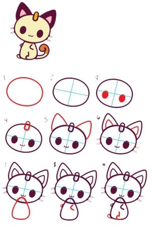 Котенок для рисования