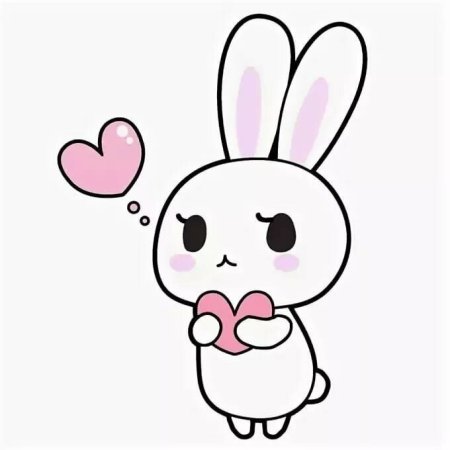 Зайчик для срисовки легкий