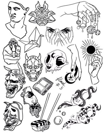 Эскизы тату маленькие