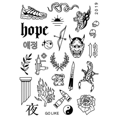 Маленькие рисунки для тату