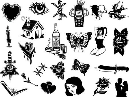 Эскизы тату много