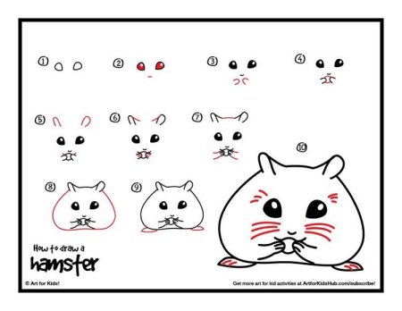 Хомяк рисунок карандашом