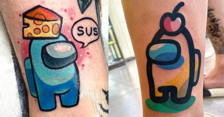 Татуировка among us