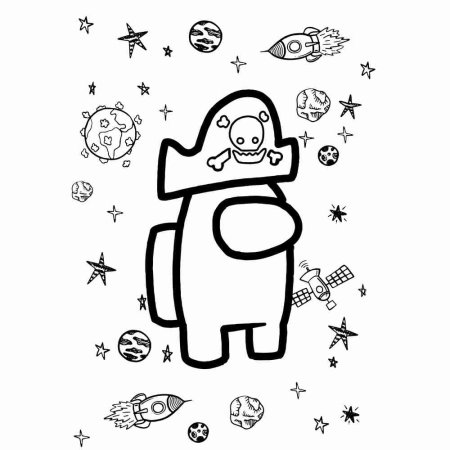 Раскраска амонг АС скины