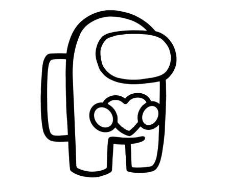 Амонг АС черно белый