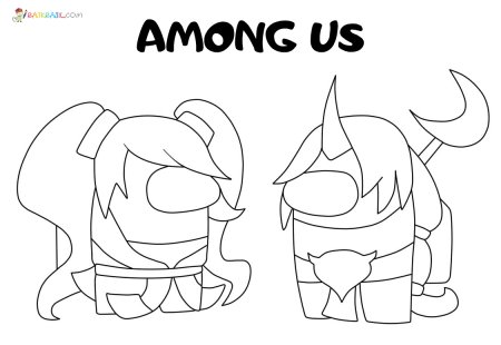 Раскраска Стикеры амонг АС