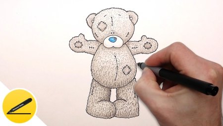 Мишка рисунок пошагово
