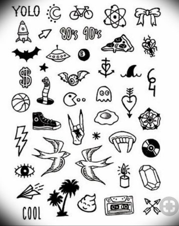 Переводные тату маленькие