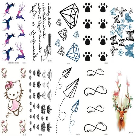 Легкие переводные татушки