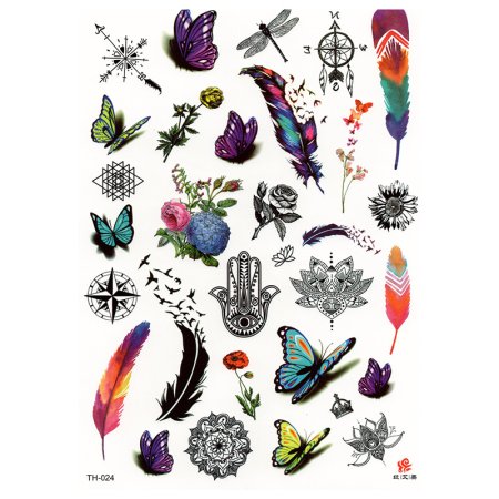 Цветное переводное тату