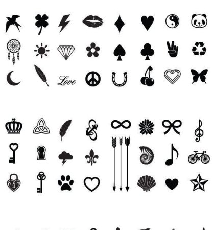 Маленькие тату печать