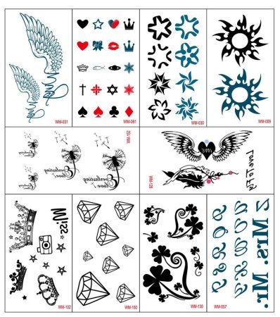 Легкие переводные татушки