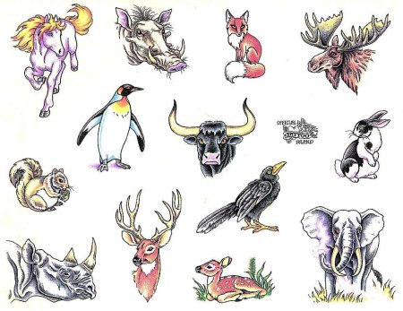 Тату животные