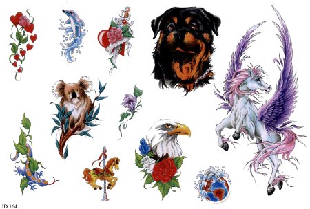 Тату эскизы маленькие цветные