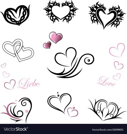 Маленькие рисунки сердечки