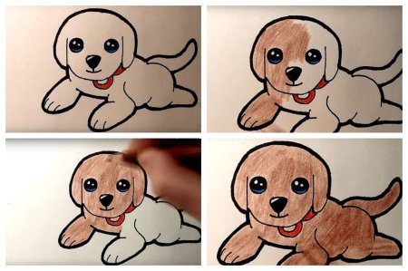 Щенок для срисовки