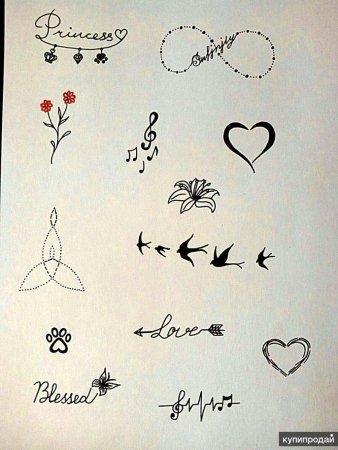 Тату для девушек маленькие Наброски