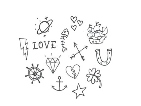 Небольшие рисунки для тату надписи