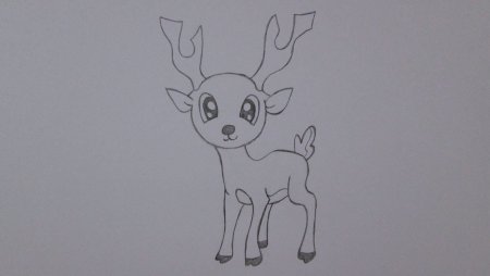 Оленёнок для срисовки