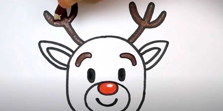 Поэтапное рисование оленя