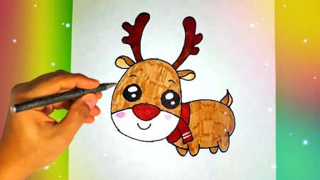Олень для срисовки карандашом