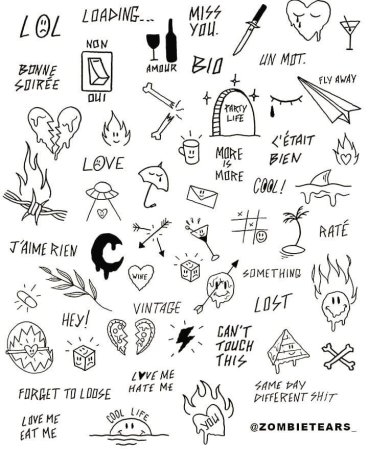 Эскизы маленьких татуировок для девушек