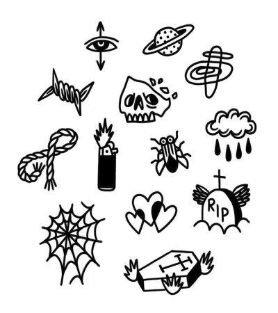 Тату эскизы простые