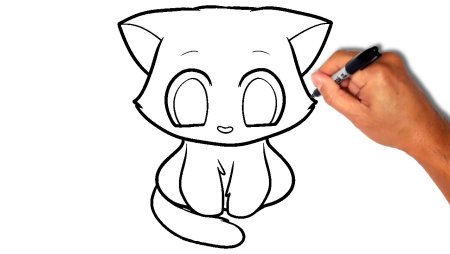 Лёгкие рисунки котят