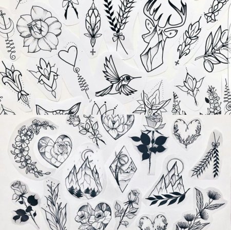 Маленькие Татуировки эскизы