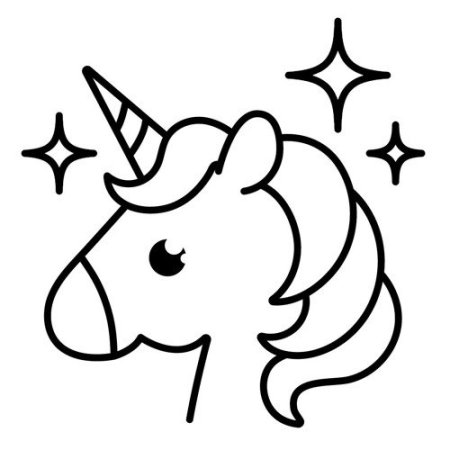 Единорог раскраска легкая
