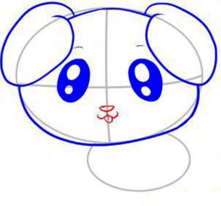 Милый щенок рисунок лёгкий