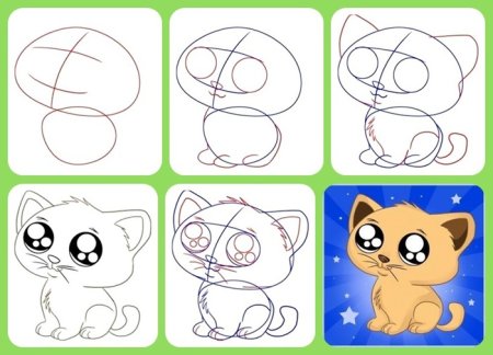 Милые рисунки по этапно