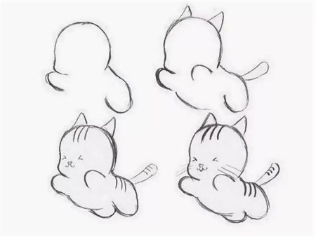 Как нарисовать котёнка легко