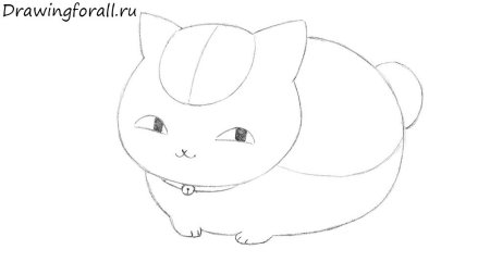 Зарисовки кота лежащего