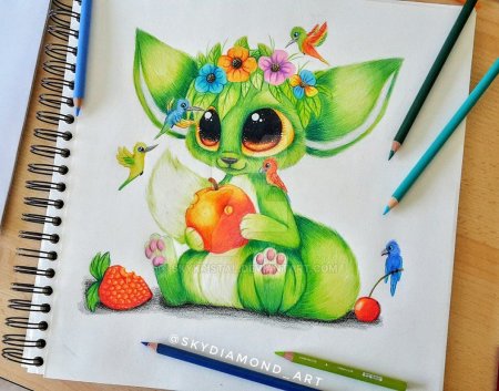 Рисунки маркерами животные